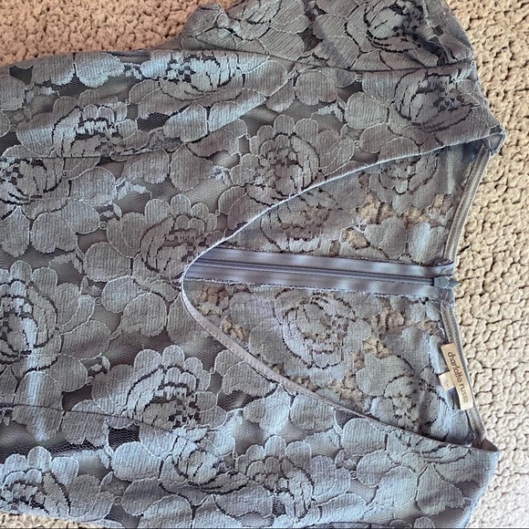 Charlotte Russe Light Blue Floral Lace Romper - Picture 4 of 4